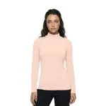 CAMISETA DE MANGA LARGA PARA MUJER CON CUELLO ALTO (ESTILO N.º 7169)