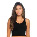 SUJETADOR DEPORTIVO LARGO SIN AROS, ACOLCHADO Y DE SOPORTE MEDIO PARA MUJER (MODELO N.º 6150)