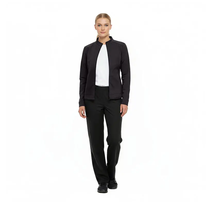 WOMEN'S ULTRA SOFT FRONT ZIP WARM-UP SCRUB JACKET (STYLE# 5200)